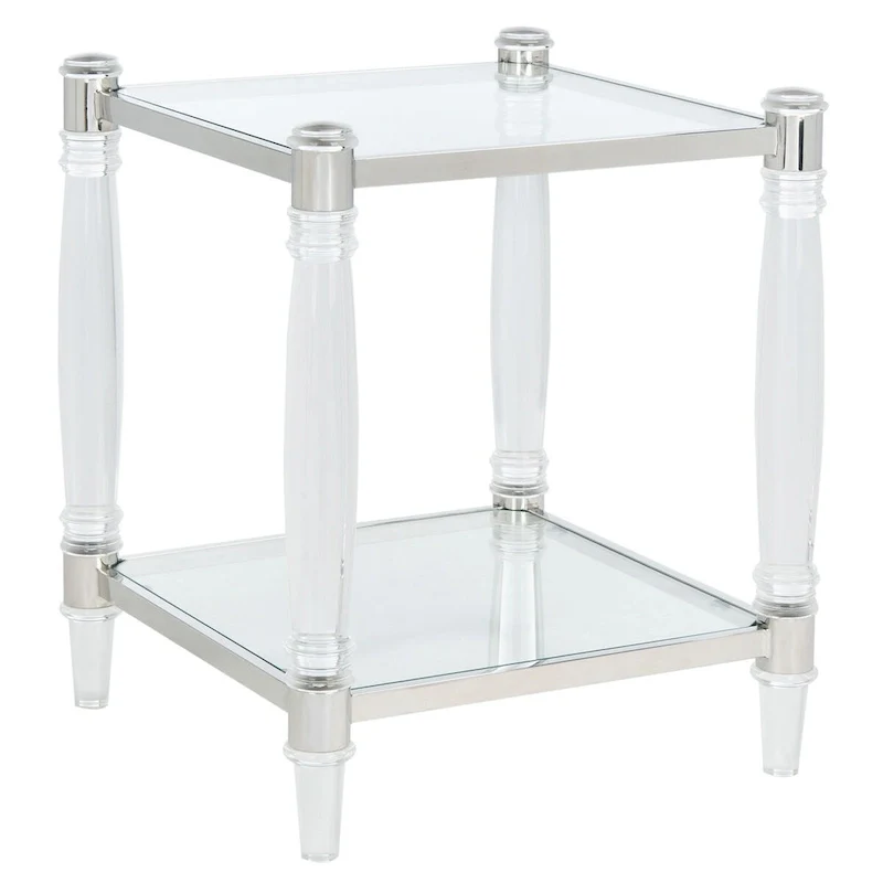 SAFAVIEH Couture Lirie Acrylic Accent Table - 20 W x 20 L x 24 H - 20Wx20Dx24H