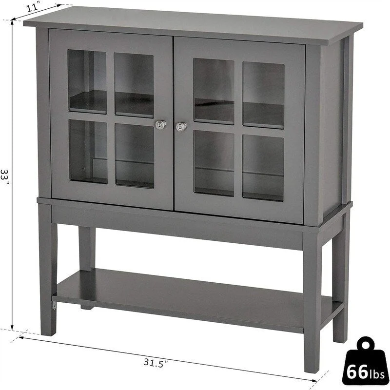 Modern Sideboard Buffet Cabinet - 31.5 L x 11'W x 33 H