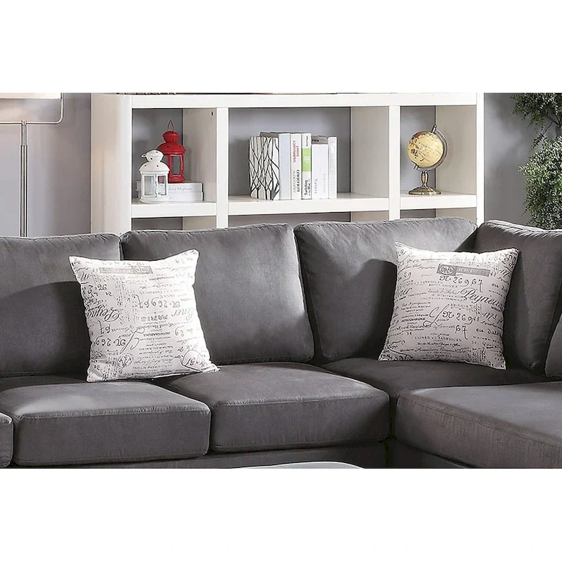 3 Piece Microfiber Sectional Sofa Set