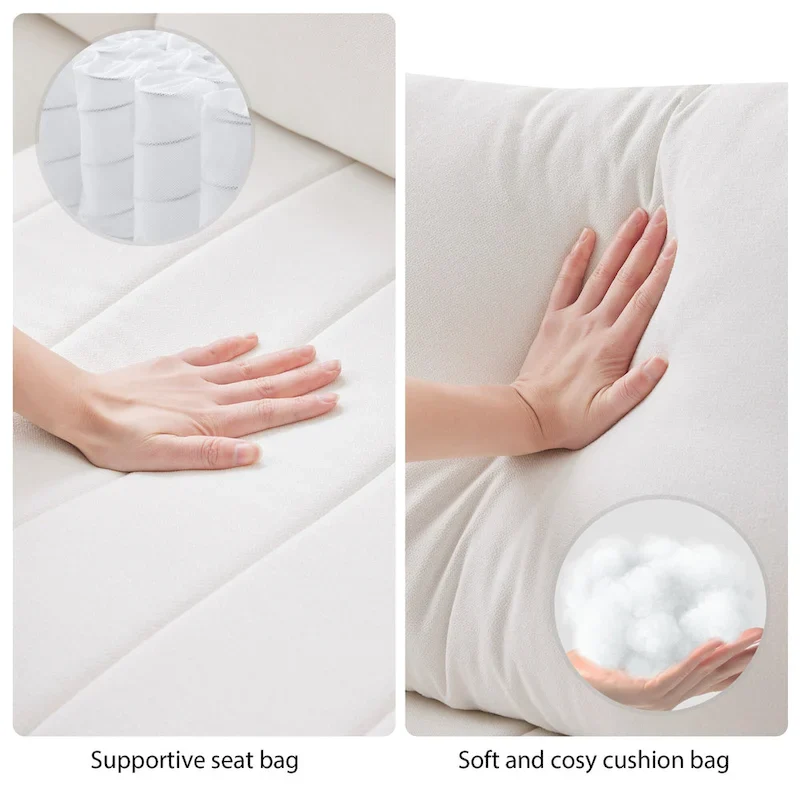 89 Polyester Modular Sectional Sofa with Deep Seat & Ottoman