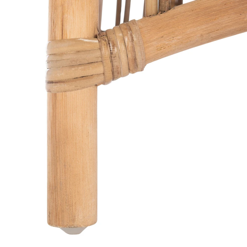 SAFAVIEH Patty Rattan Accent Chair with Cushion (Set of 2) - 19.7 W x 22.1 L x 35.4 H - 20Wx22Dx35H