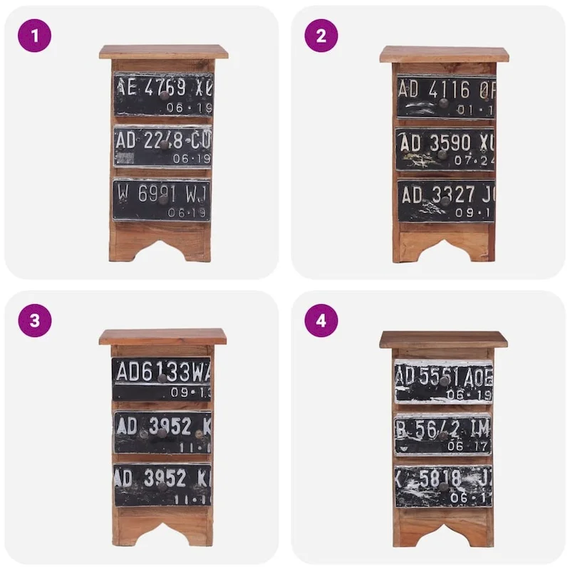 vidaXL Bedside Cabinet Solid Wood Mahogany