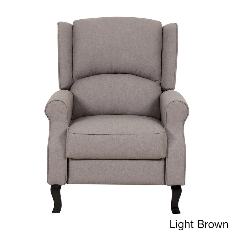 Modern Wingback Linen Fabric Accent Recliner Chair