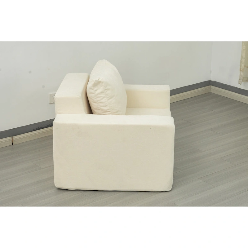 Ameican White Oak Modern 40.2 Accent Chair with Pillow