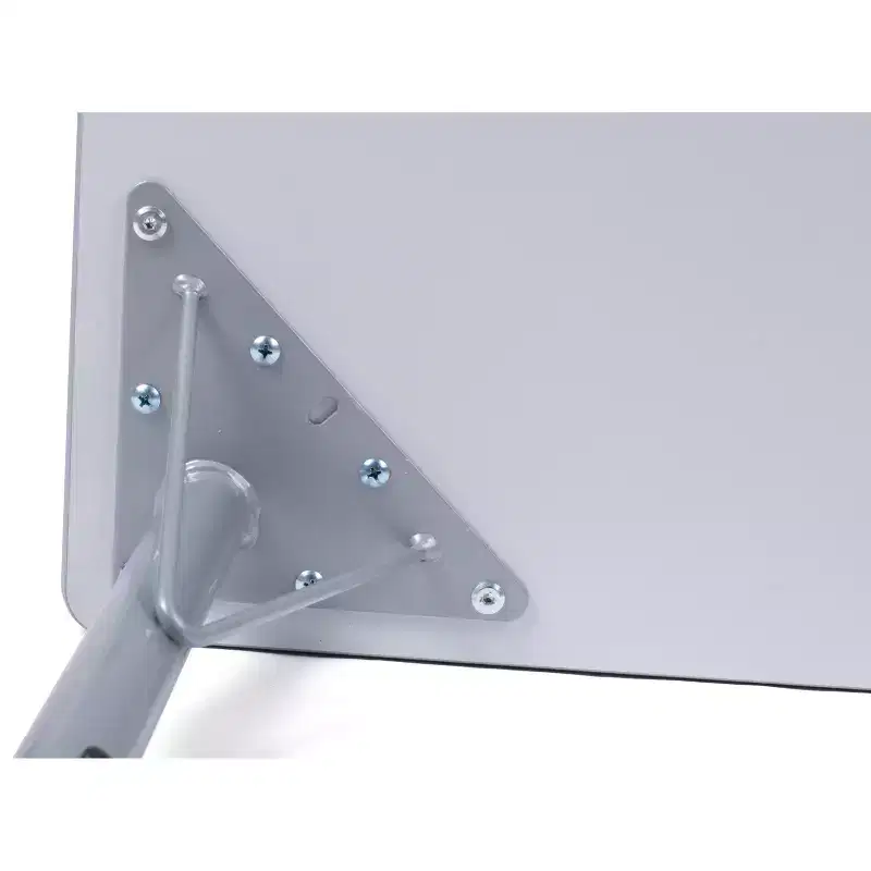 Bintiva Activity Table & Chair Set  24x48 Gray Sprayed Edge Table with Adjustable Legs and 4 Blue 12 ZUUL Classroom Chairs