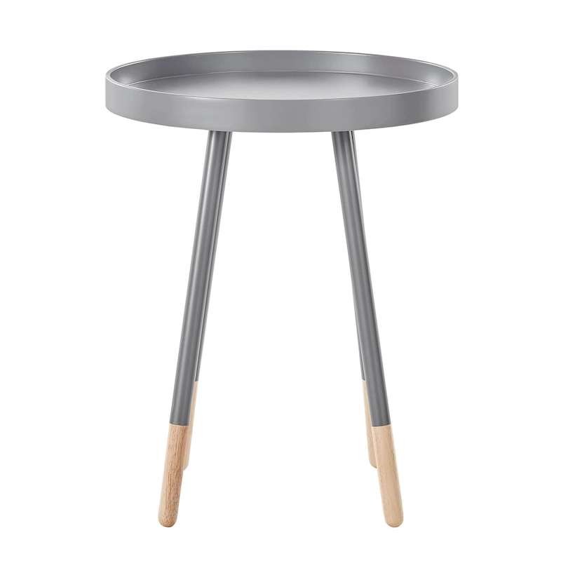 Marcella Paint-Dipped Round Tray-Top Side Table by iNSPIRE Q Modern