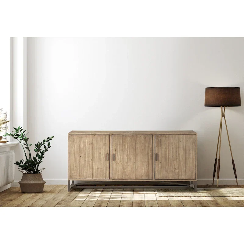 3-door Metal Base Sideboard