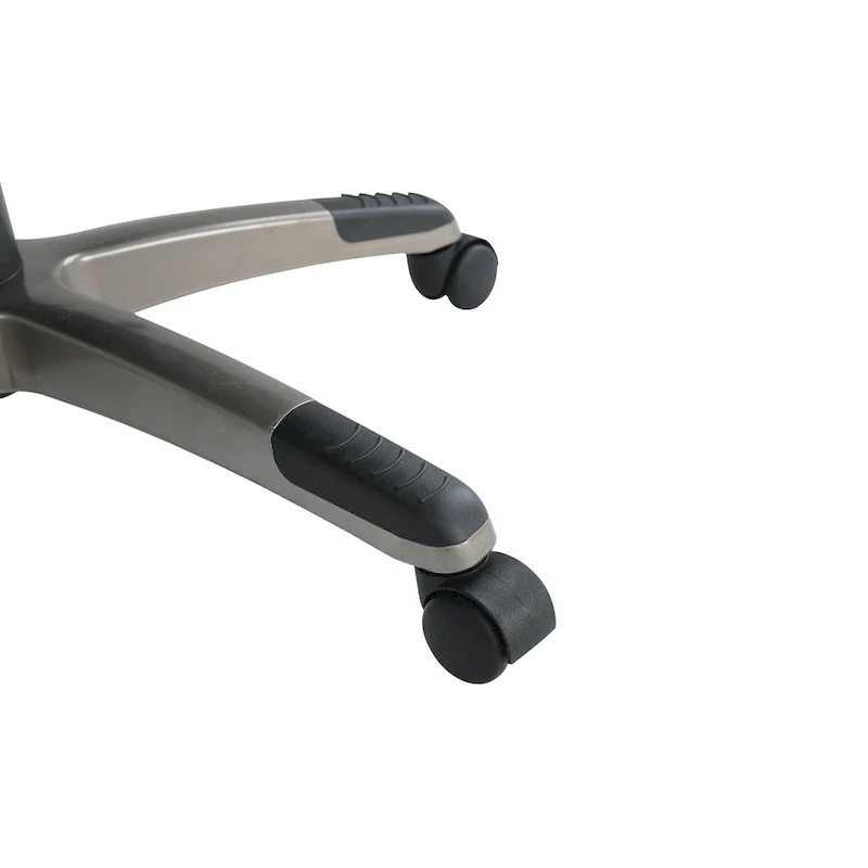 Executive Bonded Leather Office Chair with Lumbar Support, Locking Tilt and Flip Arms – Taupe / Black / Charcoal, for 1 Person