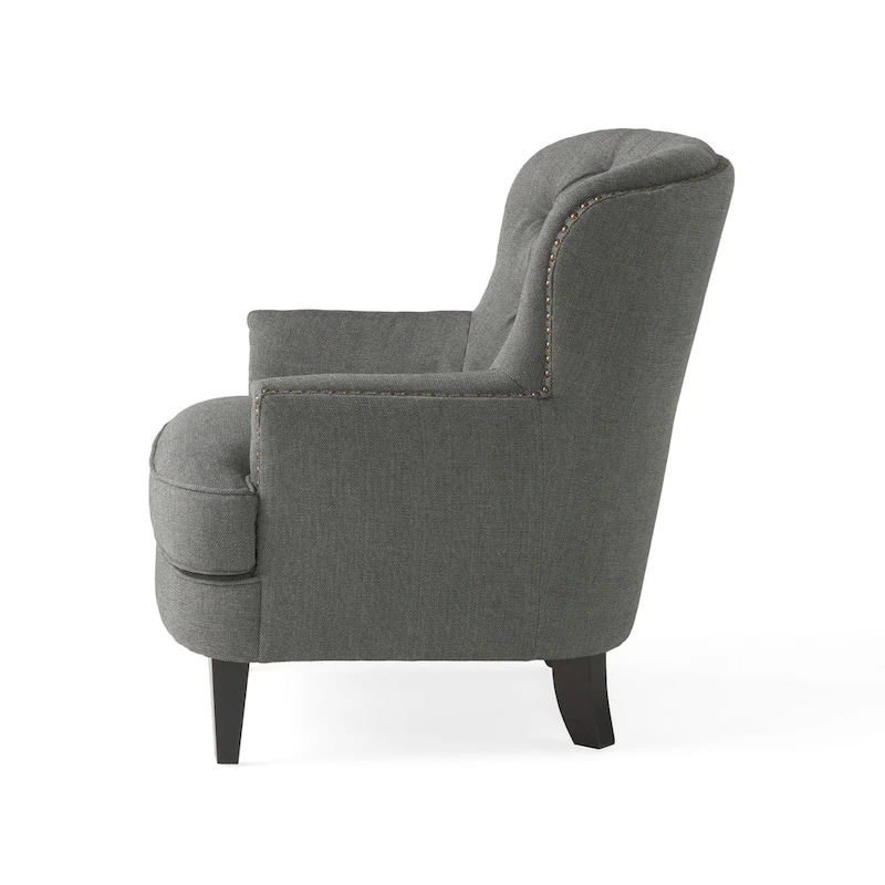 Tafton Tufted Club Chair with Ottoman by Christopher Knight Home