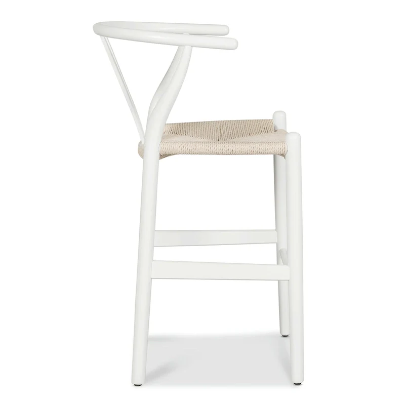 Weave 23.5 Seat Height Counter Stool - Solid Wood with Woven Seat