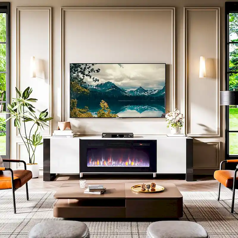 70 Modern Entertainment Center with 36 Fireplace