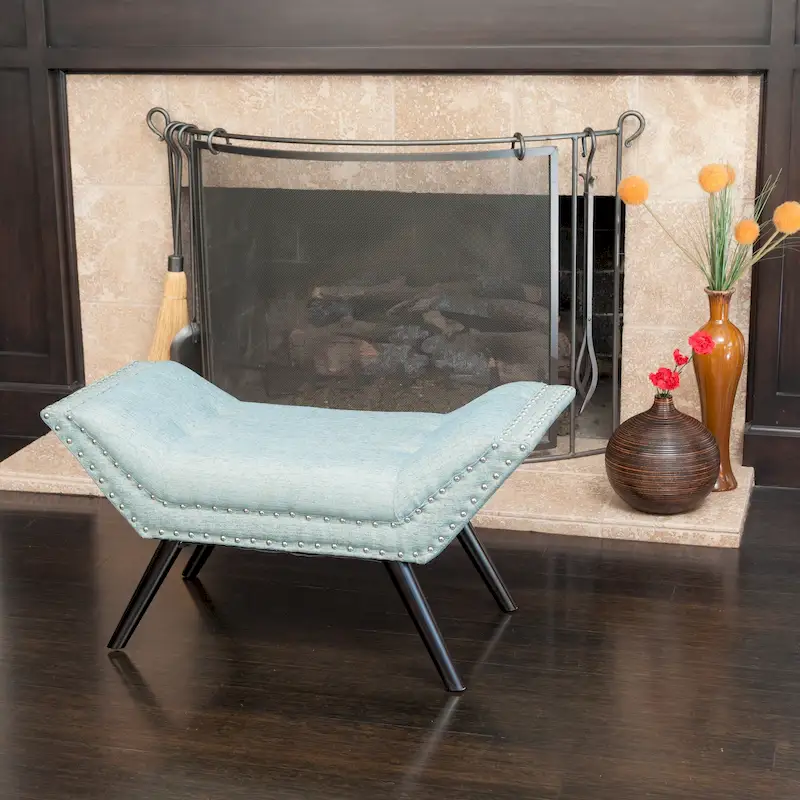 Christopher Knight Home Rosalynn Tufted Fabric Ottoman Bench  Stylish and Multi-Functional