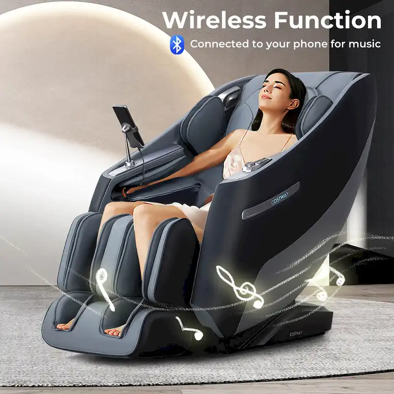 Costway Zero Gravity SL Track Full Body Massage Chair with Waist