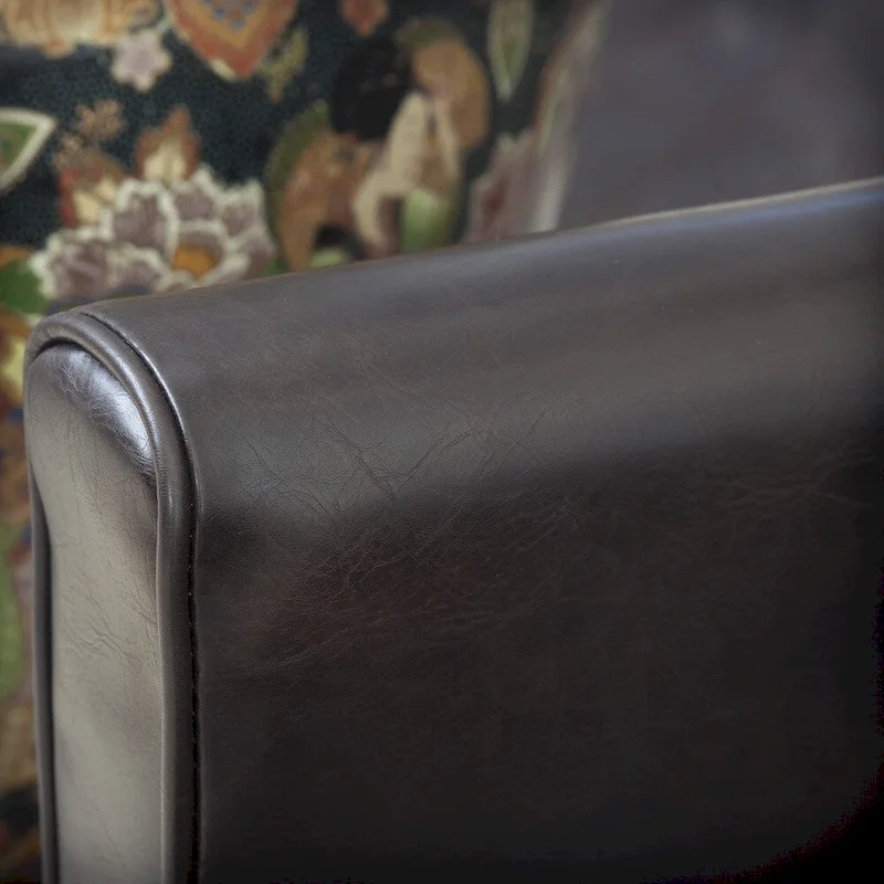 Darvis Black Bonded Leather Recliner Club Chair by Christopher Knight Home