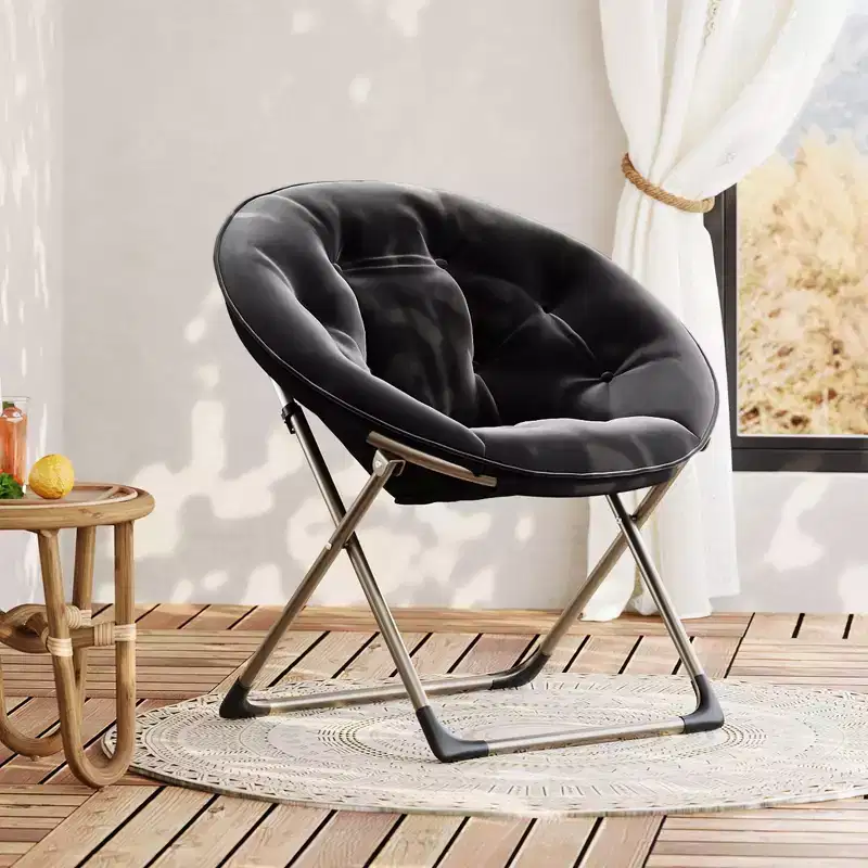 Faux Fur Saucer Chair, Folding Style, 1-Person