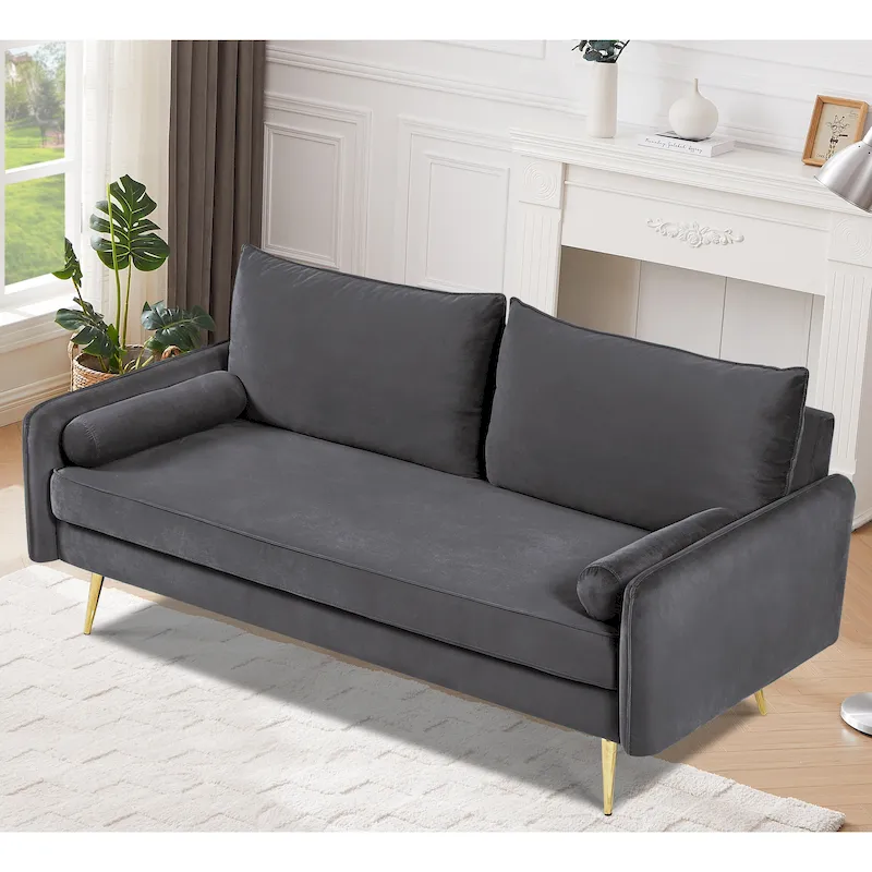 Villeda 70W Polyester Square Arms Sofa