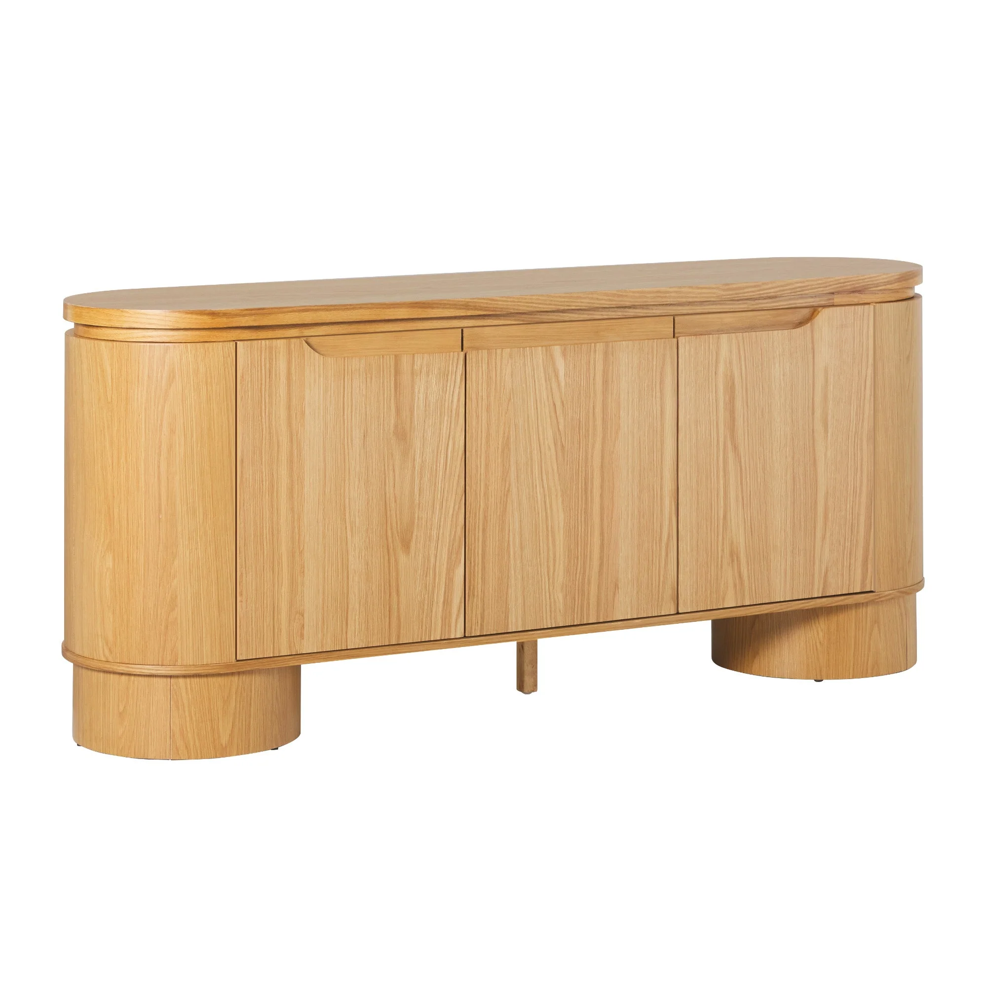 Maya Modern Curved Wood 70 Sideboard /TV Stand