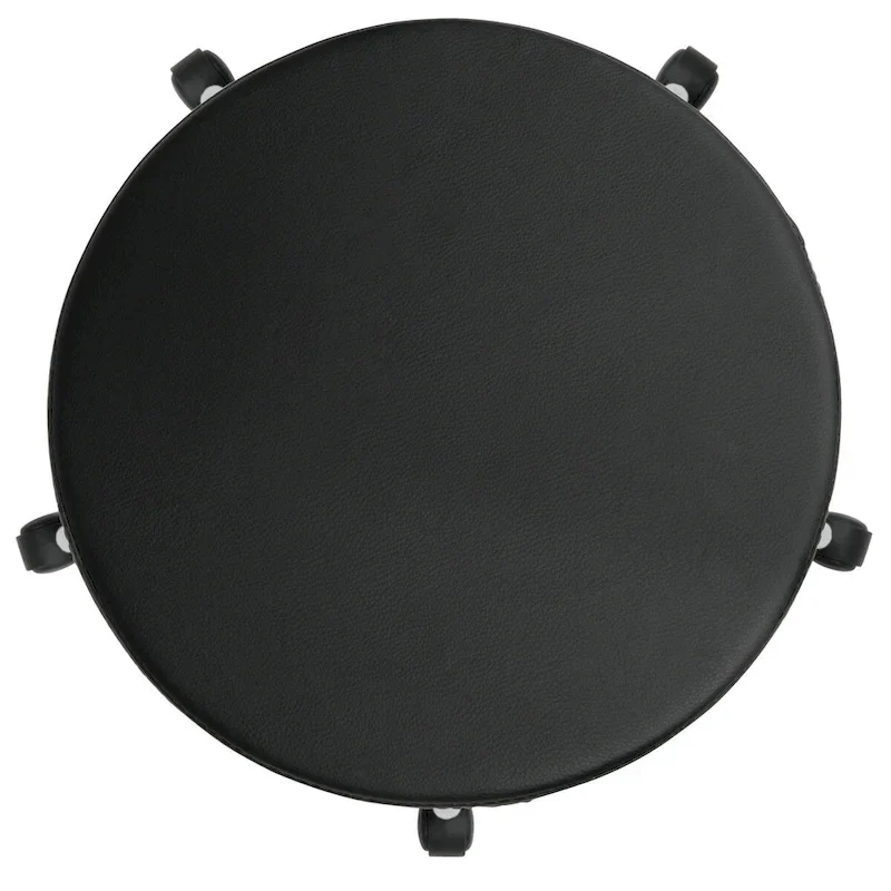 Calico Designs Padded, Rolling, Height Adjustable Stool with Footring