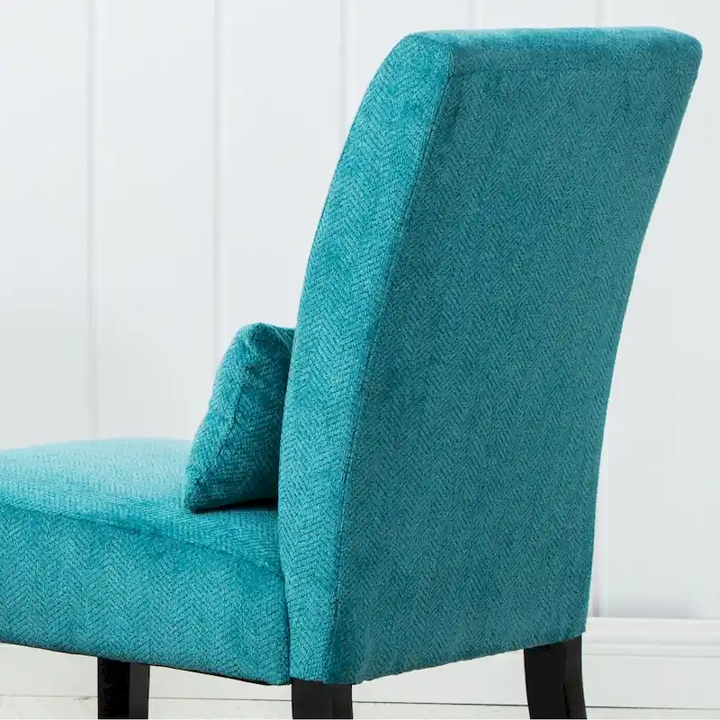 Teal Blue 31.75 High Back Polyester Accent Chair
