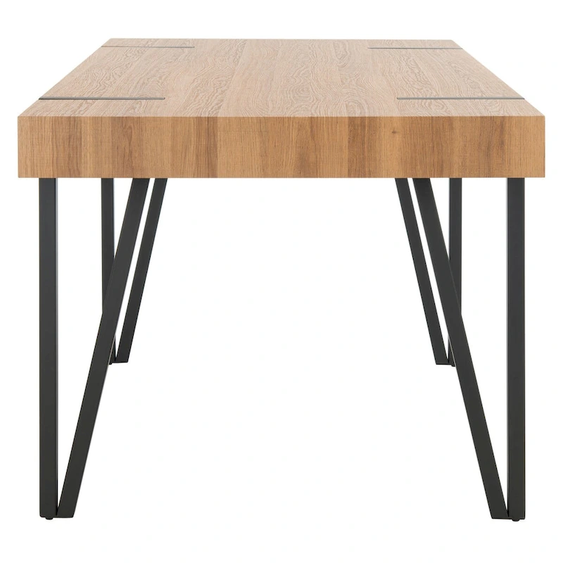 SAFAVIEH Asal Mid-Century Industrial Rustic Dining Room Table - 59.1 W x 35.4 L x 29.5 H - 59Wx35Dx30H