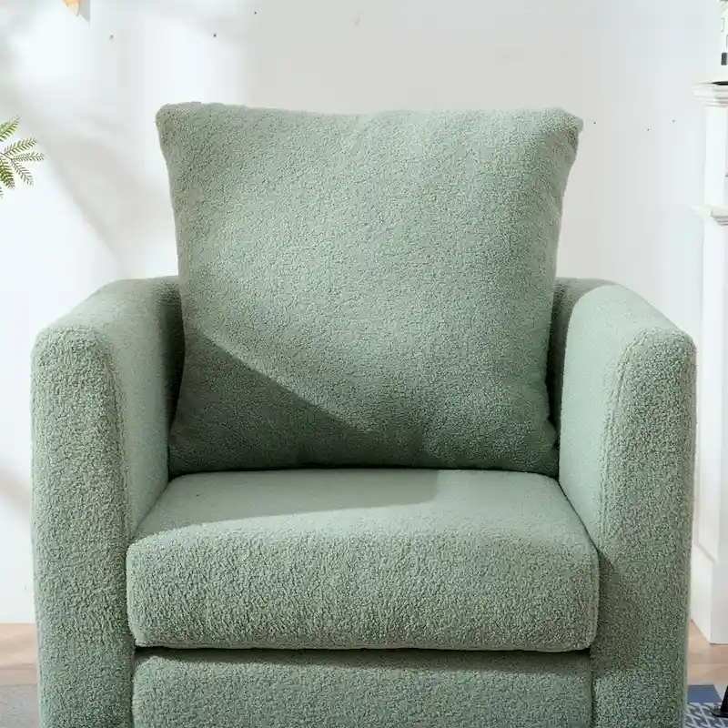 Green 26.77 Upholstered Arm Chair with Solid Wood Legs