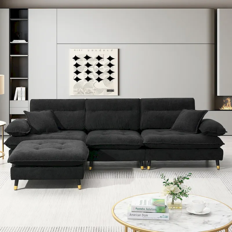 L shaped Convertible Sectional Sofa