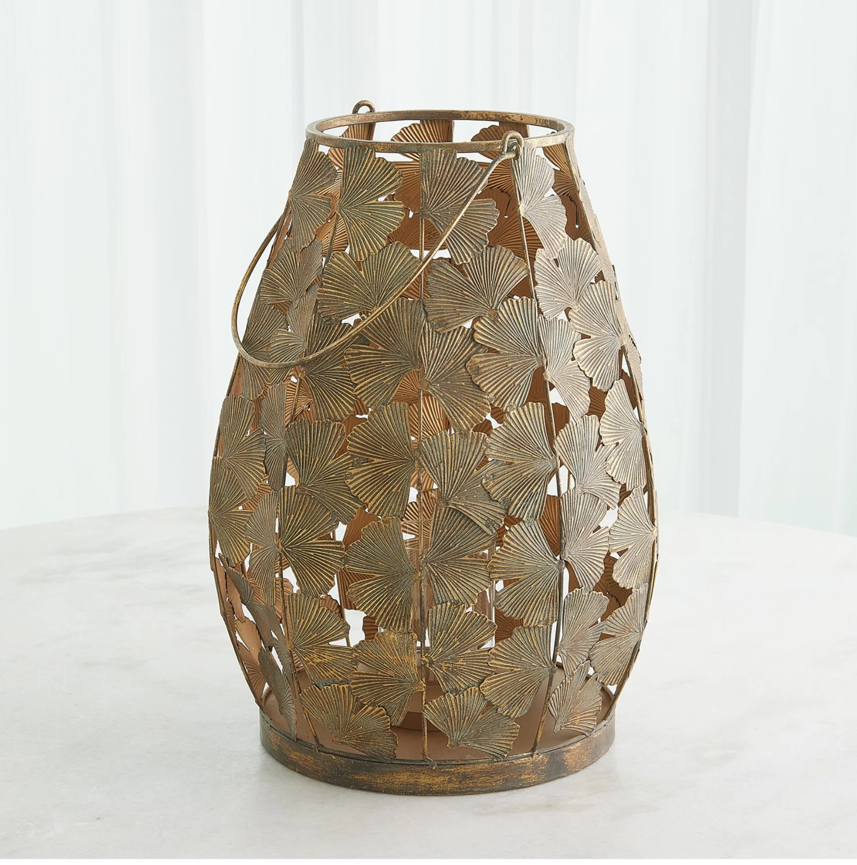 GINKGO LEAF LANTERNS-BRONZE
