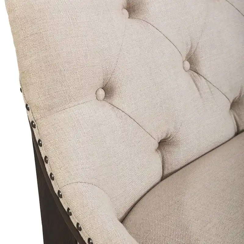 Americana Farmhouse Black Upholstered Shelter Dining Bench