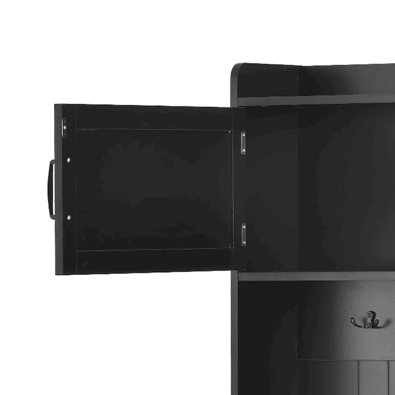 Multi-Functional Freestanding Wooden 4-in-1 Modular Hall Tree