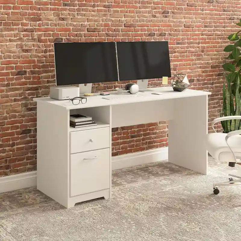 Bush Furniture Cabot 60W Computer Desk with Drawers and Storage