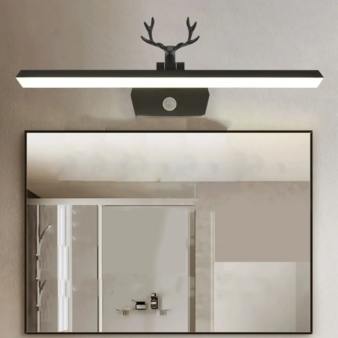 Black LED Wall-Mounted Vanity Lights with Sleek Design