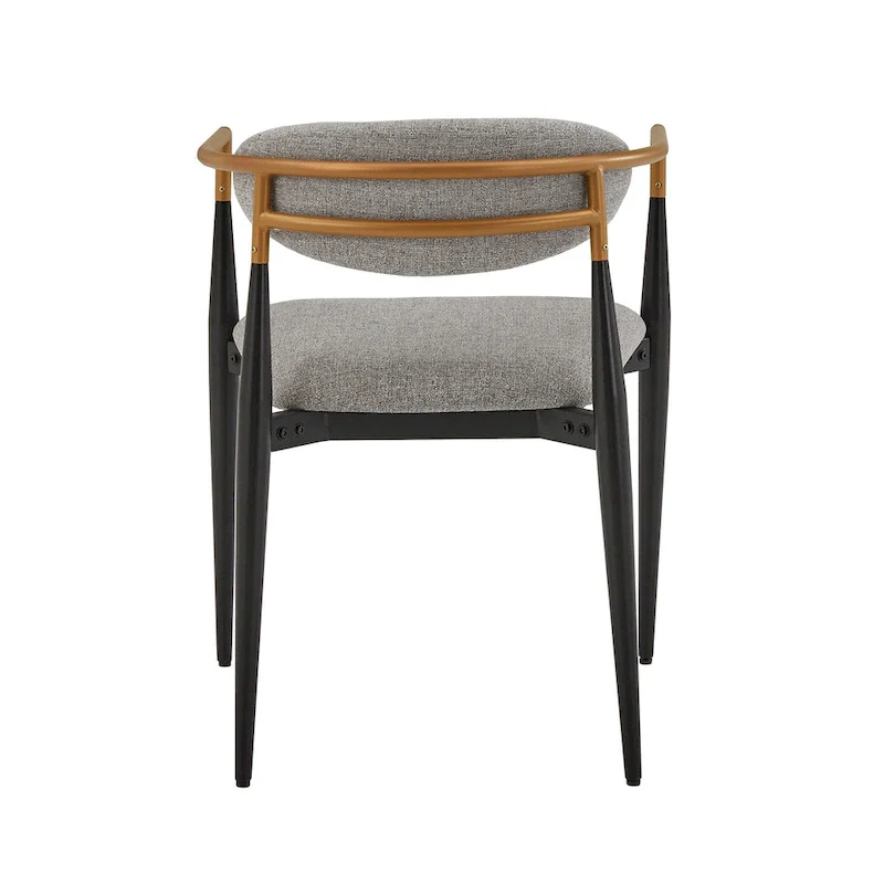 Mid-century Dining Chair with Two-tone Copper & Black Finish (Set of 2)