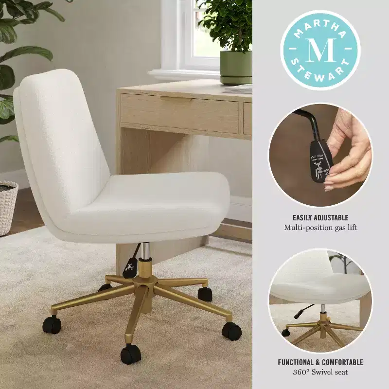 Martha Stewart Eloise Upholstered Office Chair