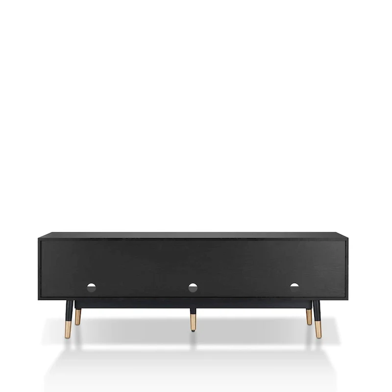 Uddvide Mid-Century Modern Black 71-inch 3-Shelf TV Console by Carson Carrington
