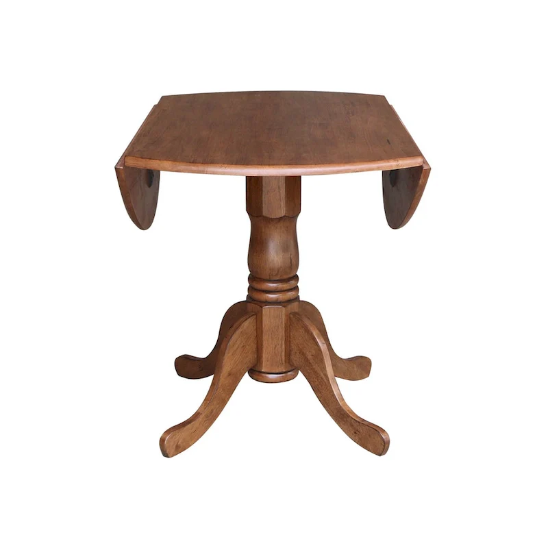 42 Solid Wood Dual Drop Leaf Table With 2 X-Back Chairs - 3 Piece Set