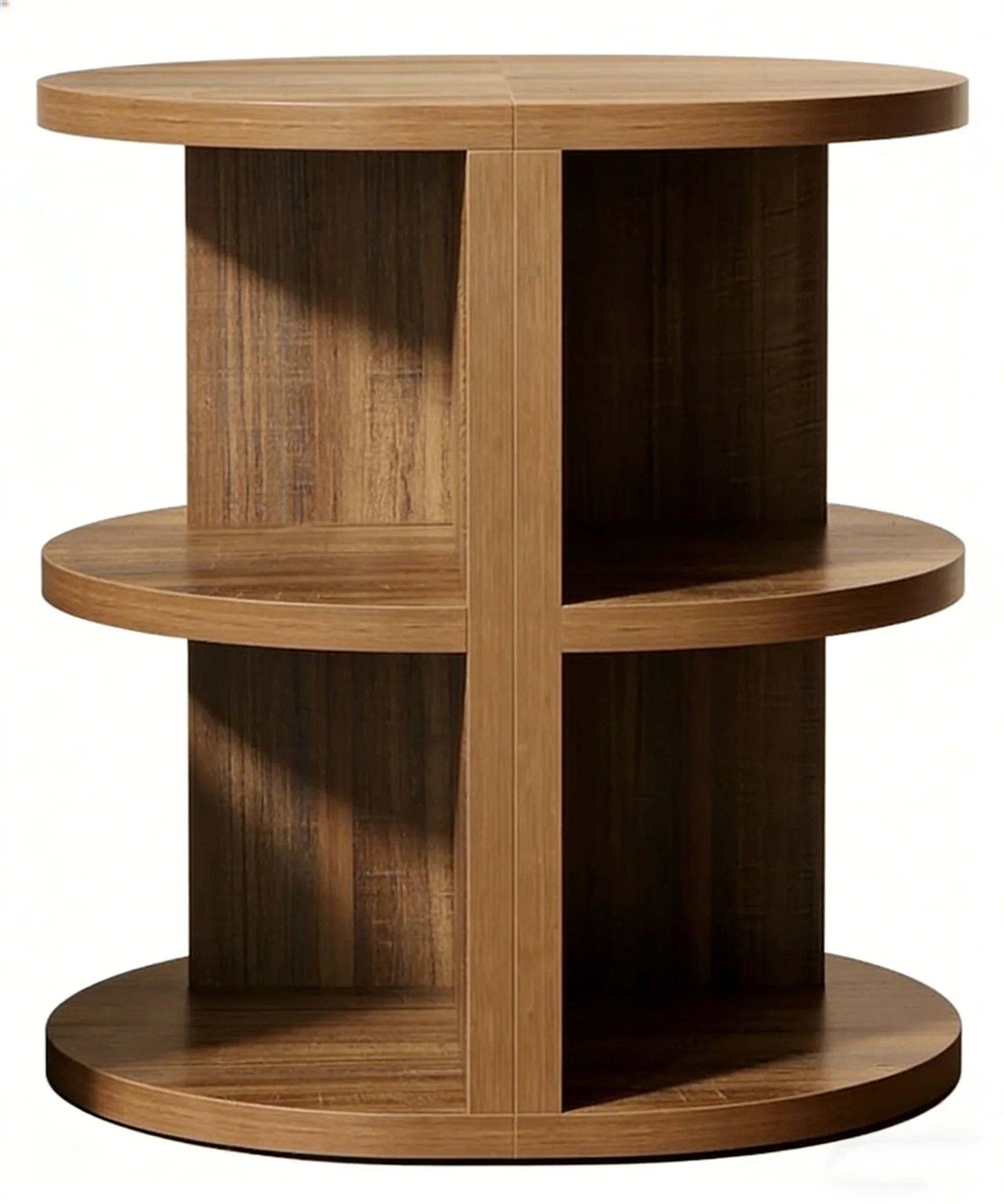 3-Tier Half-Moon End Table, Semi-circular Half-Round Side Table for Living Room