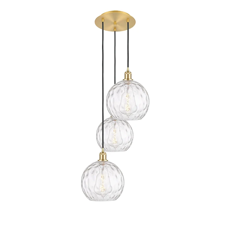 Innovations Lighting Athens Water Glass 3 Light 17  Multi-Pendant