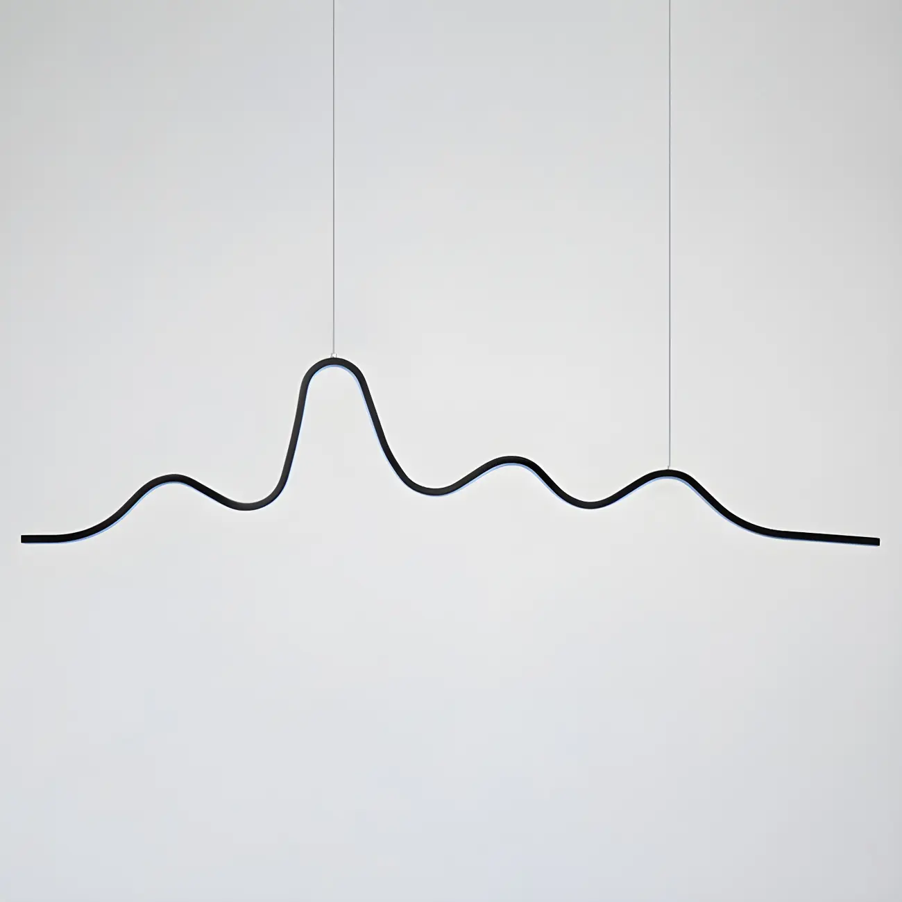 Artistic Black Linear Adjustable Island Pendant Light