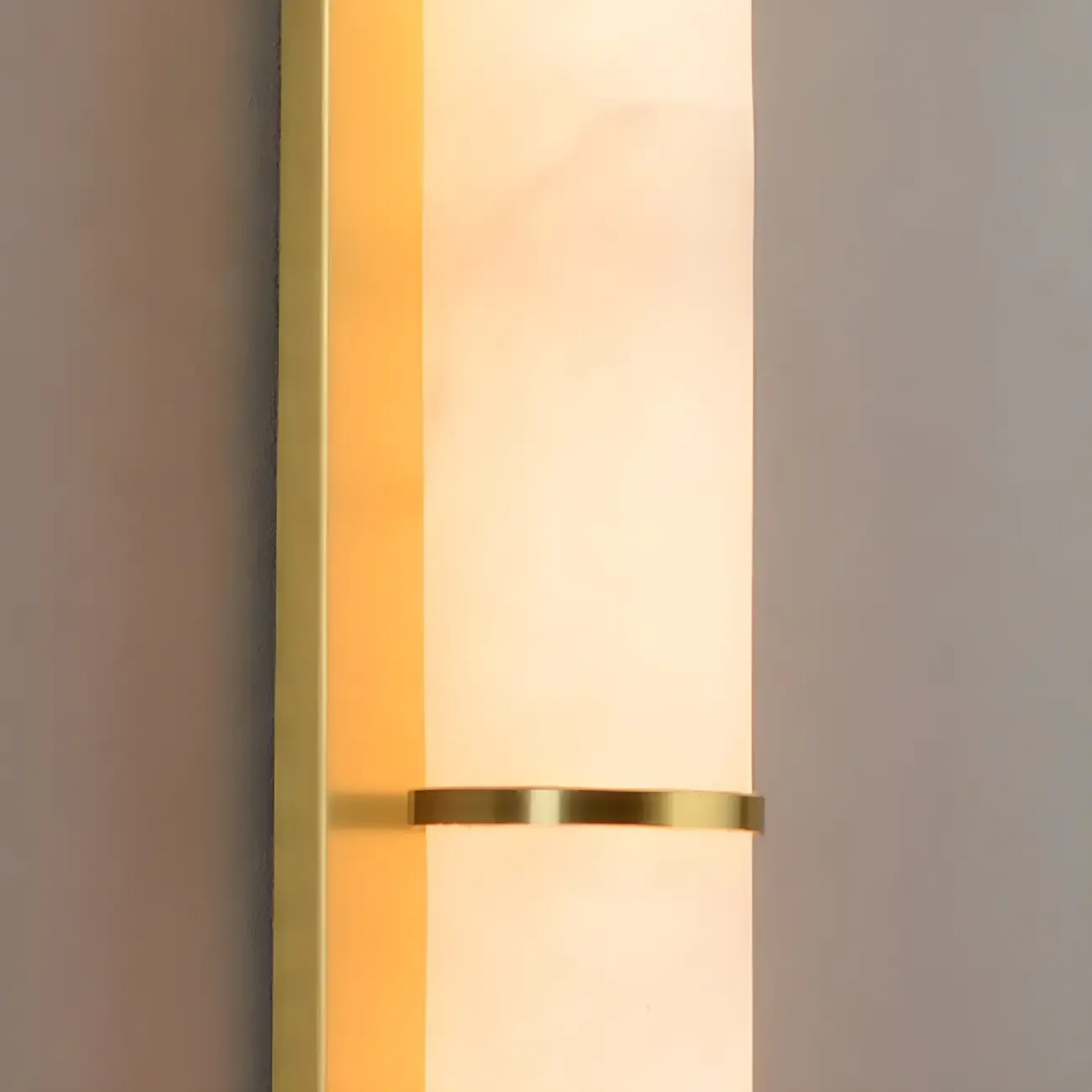 Modern Cylinder Stone Gold LED Wall Sconce
