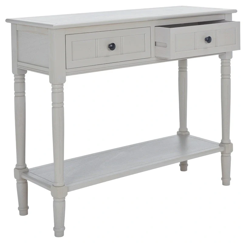 Grey 2-Drawer Console Table - 35.8 x 13.8 x 29.5 - 36Wx14Dx30H