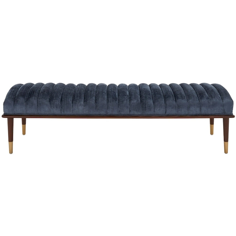 SAFAVIEH Couture Felicienne Mid-Century Bench - 63 W x 20 D x 18 H - 63Wx20Dx18H