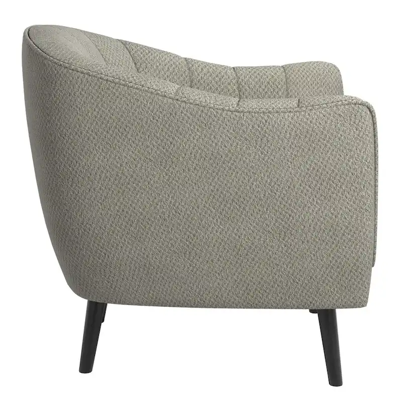 Mid-Century Channel-Tufted Accent Chair with Removable Cushion Cover