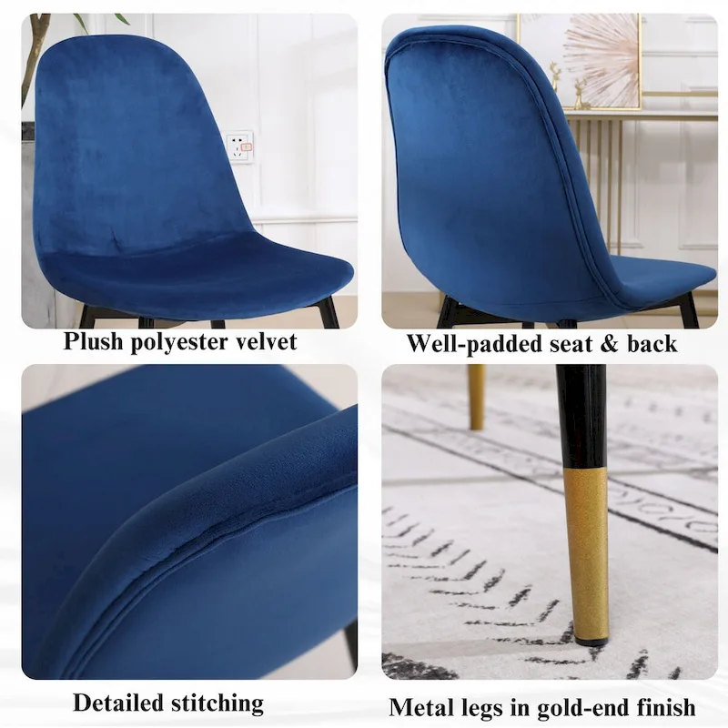 Roundhill Furniture Evatt 5-Piece Round Dining Set, Trestle Round Table with 4 Stylish Chairs