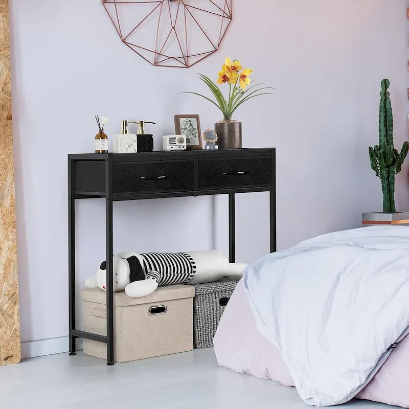 33.5 Modern Narrow Console Table with Drawers