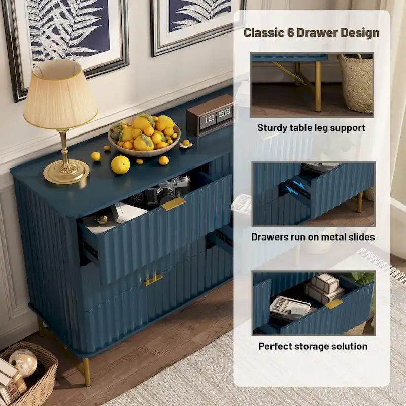Clihome Modern MDF 6 - Drawer Accent Chest