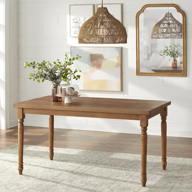 Simple Living Burntwood Dining Table - 29h x 60w x 36d