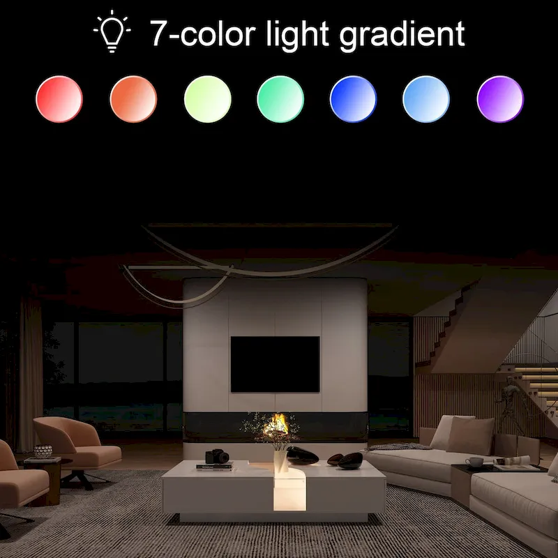 Function & Elegance: Modern LED-Lit Coffee Table with Glass Top