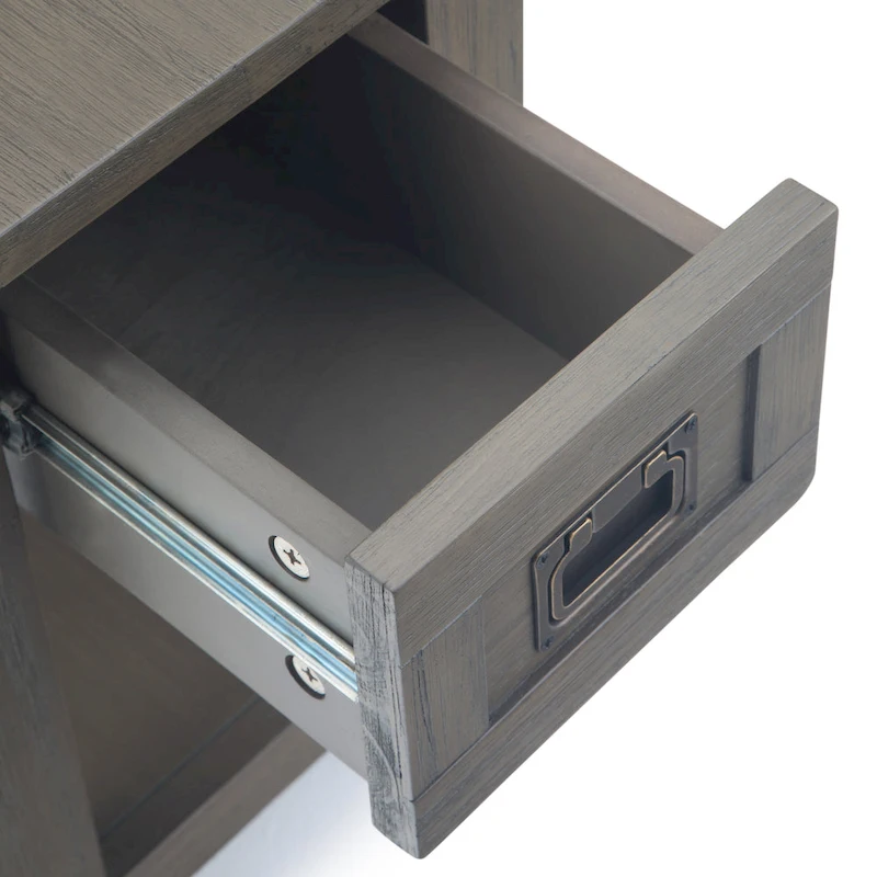 WYNDENHALL Garret SOLID ACACIA WOOD 14 inch Wide Rectangle Rustic Narrow Side Table - 14 W x 24 D x 20 H