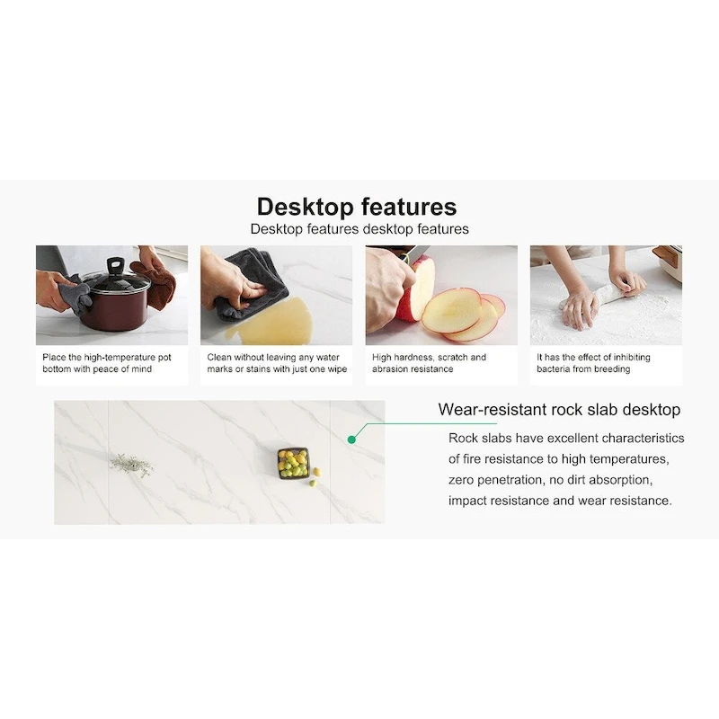 9 - Piece Extendable Sintered Stone Top Cross Legs Dining Set With 8 Fabric Chair