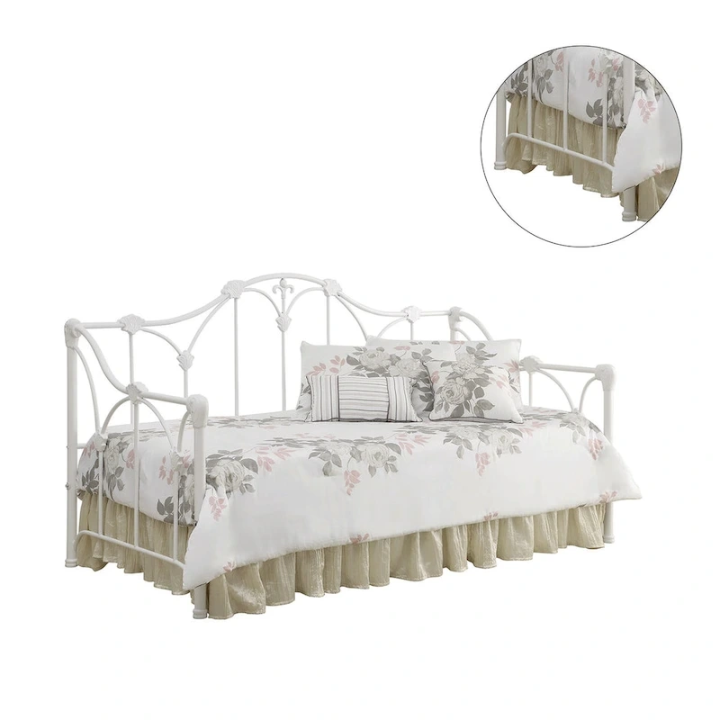 Metal Twin Daybed in White